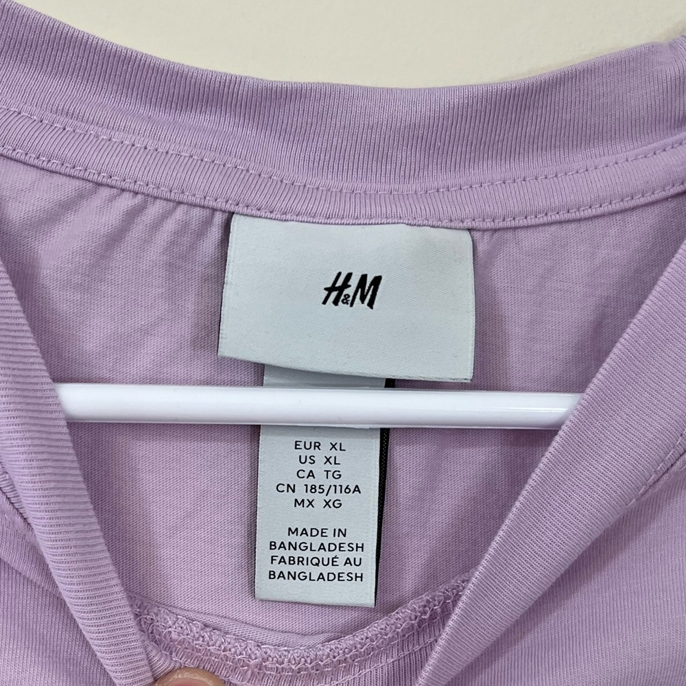 H&M Purple Lime Green Spherical Lune Graphic Tee - Picture 4 of 8